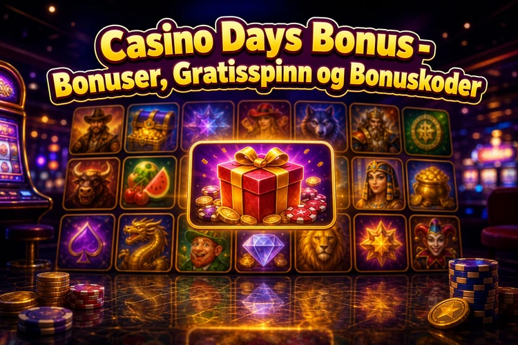 Casino Days Bonus - Bonuser, Gratisspinn og Bonuskoder